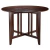 Mission Style Round 42-inch Double Drop Leaf Dining Table