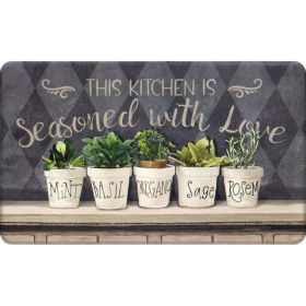 Better Homes & Gardens Multicolor Seasoned with Love Kitchen Mat, 18" x 30"