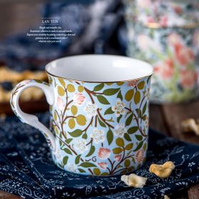 Blue And White Mug Retro Tea Cup Exquisite Bone China Gift Cup (Option: Clover300ML-300ml)