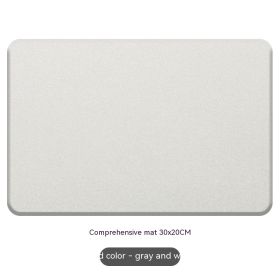 Natural Diatom Mud Hydrophilic Pad Simple Washstand Storage Pad (Option: Grey White Comprehensive Pad)